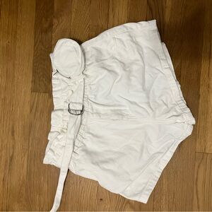 PacSun White Jean Shorts with Belt